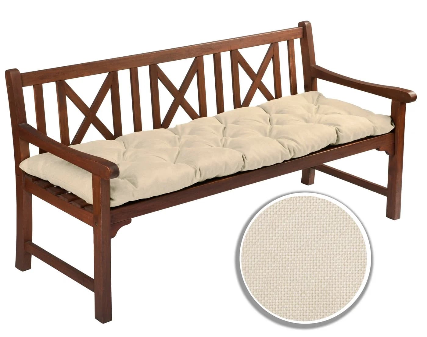 sunnypillow Bankauflage 140x40 cm Beige Polyester - Bild 5