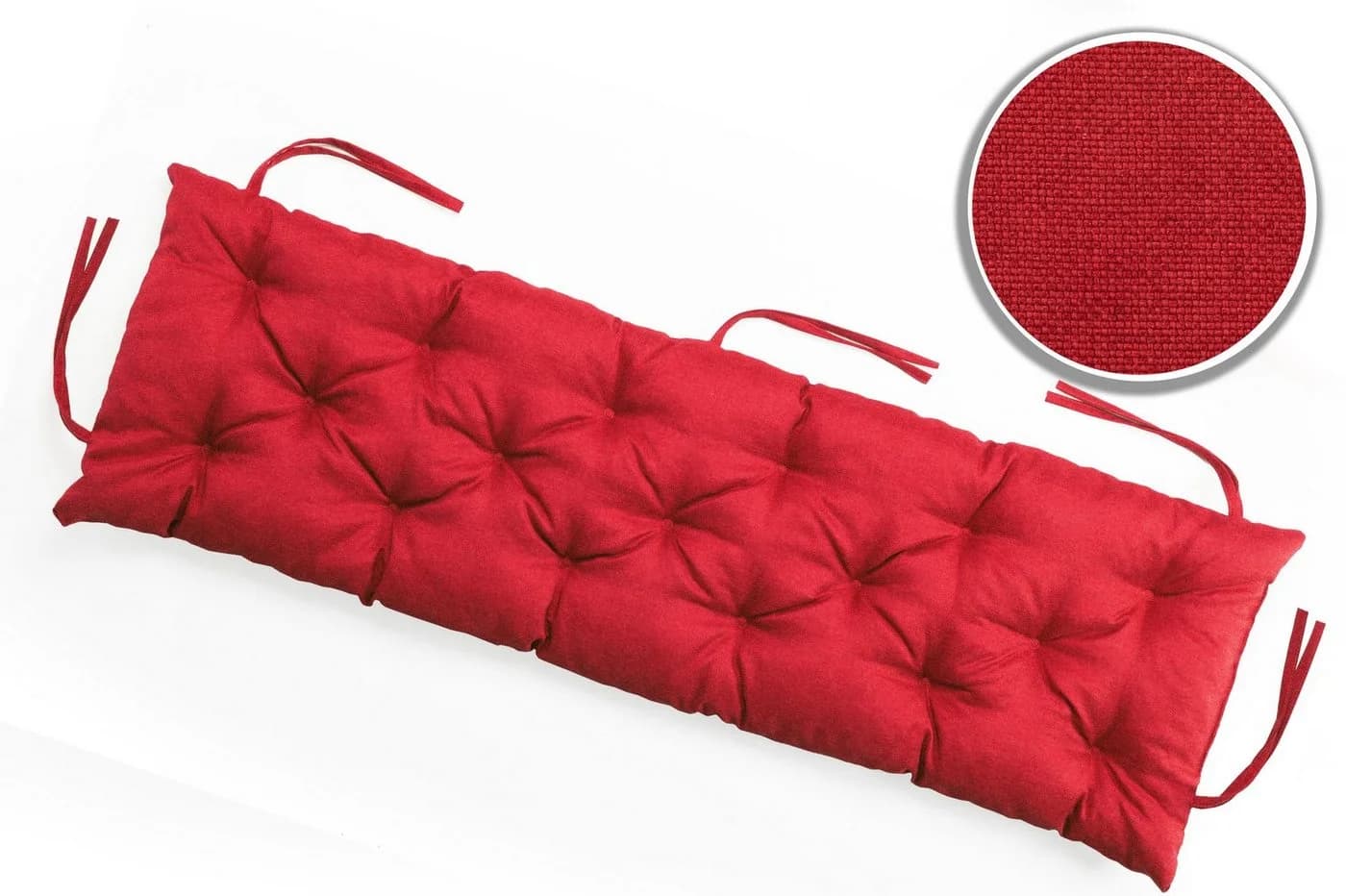 sunnypillow Bankauflage rot Polyester 140x40 cm - Bild 3