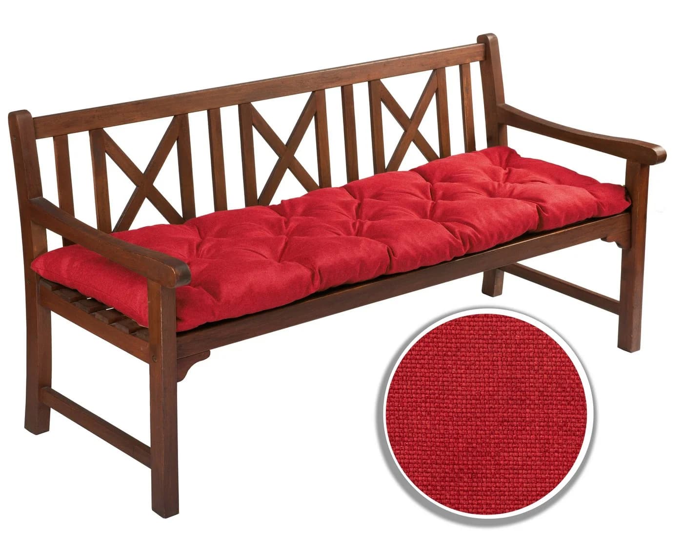 sunnypillow Bankauflage rot Polyester 140x40 cm - Bild 5