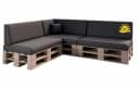 sunnypillow Palettenkissen Milano 8er Set Grau UV-beständig Kaltschaum Bild 2