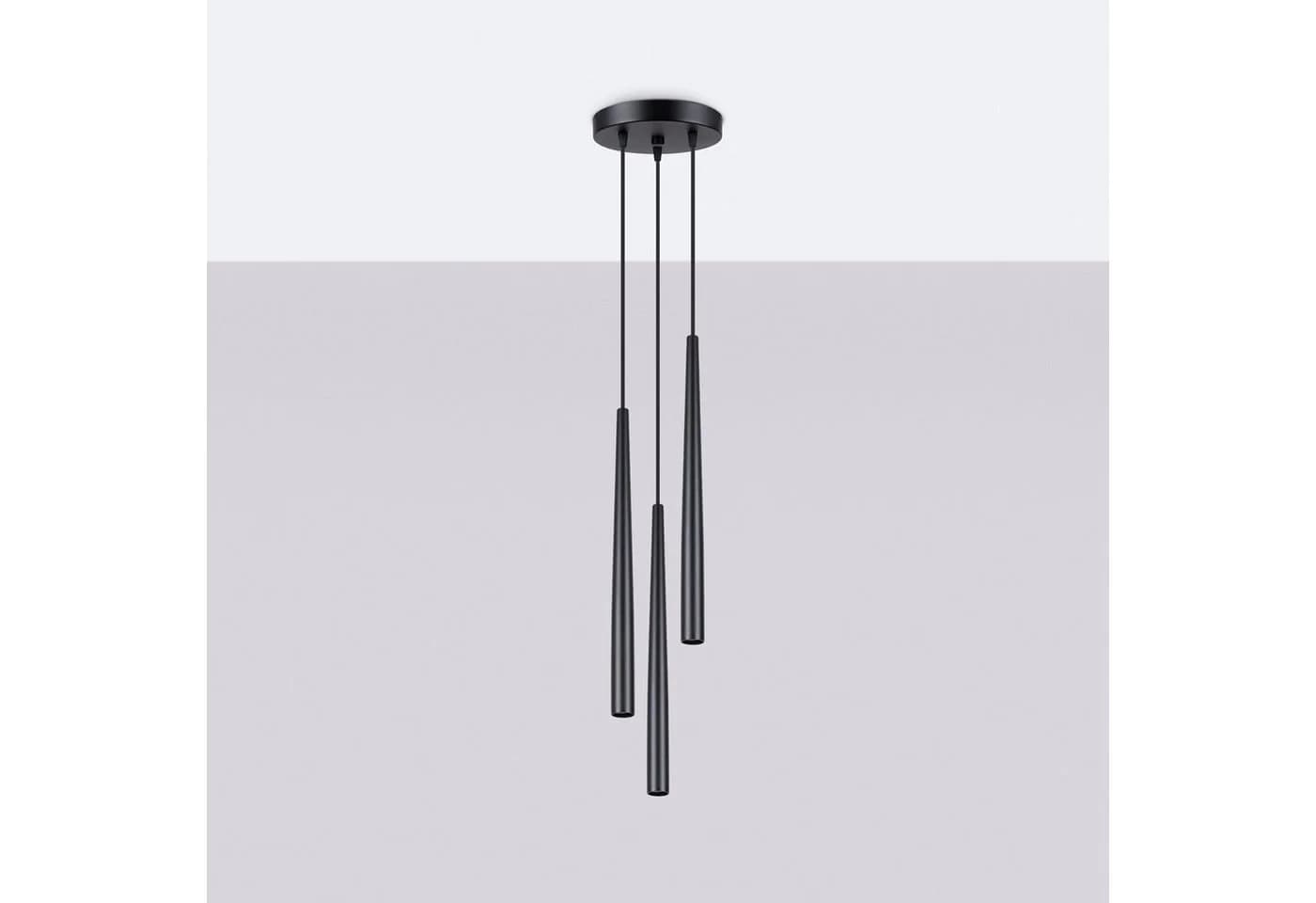 SOLLUX lighting Hängeleuchte Bliss 3P Schwarz