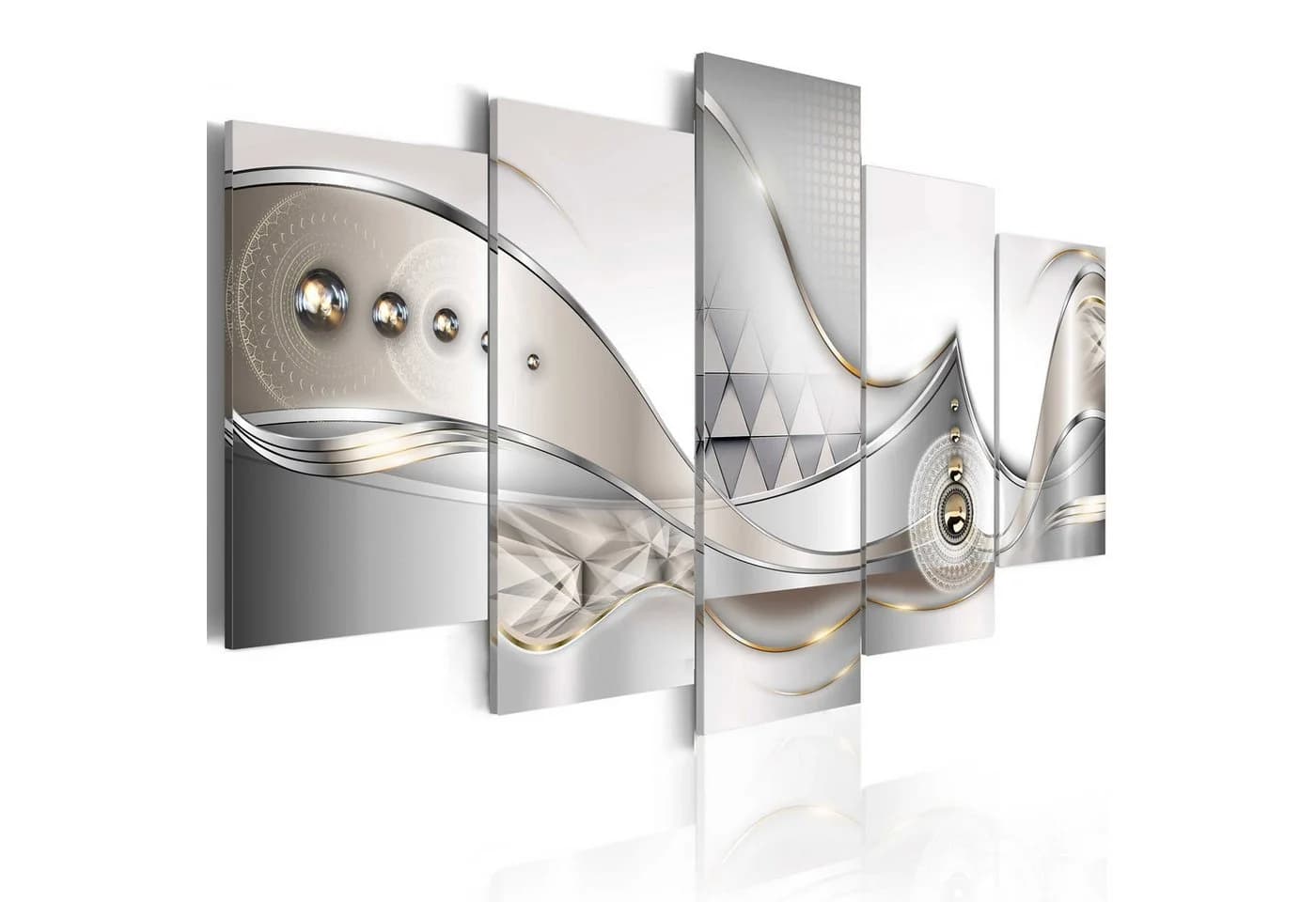 Artgeist Wandbild Crystalline Depth Beige Grau Modern - Bild 2