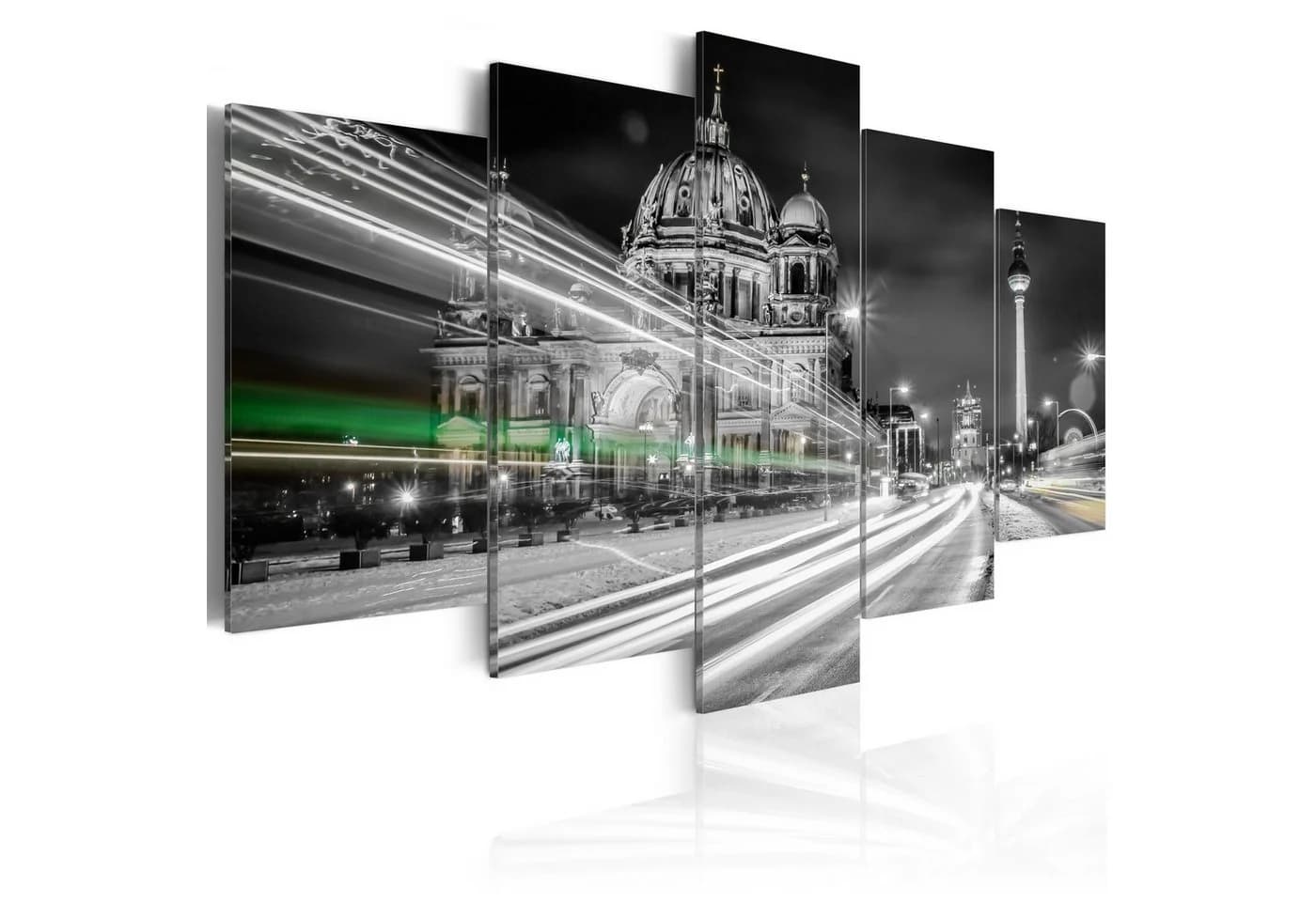 Artgeist Wandbild Berlin at Night Leinwanddruck Schwarz/Blau Modern - Bild 2