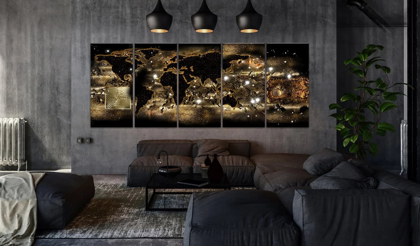 Artgeist Wandbild World at Night Modern Schwarz