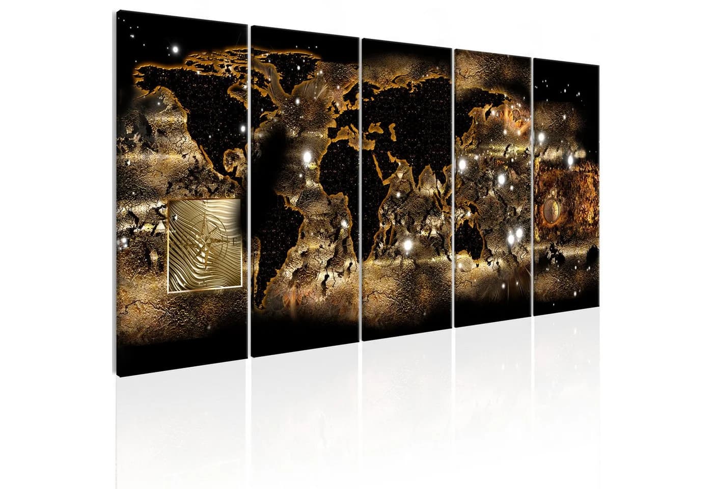 Artgeist Wandbild World at Night Modern Schwarz - Bild 2