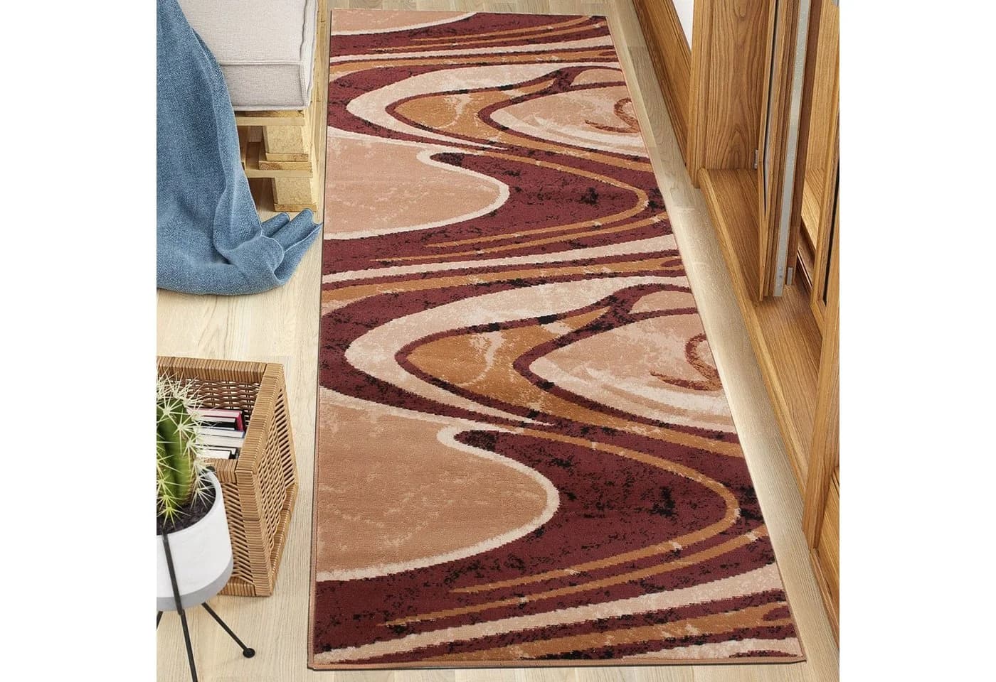 Mazovia Läufer Modern Braun Kurzflor - Bild 2