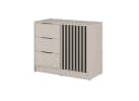 MOEBLO Kommode JOHN 2D Beige Loft Design mit 3 Schubladen Bild 1