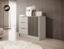 MOEBLO Kommode JOHN 2D Beige Loft Design mit 3 Schubladen Bild 2