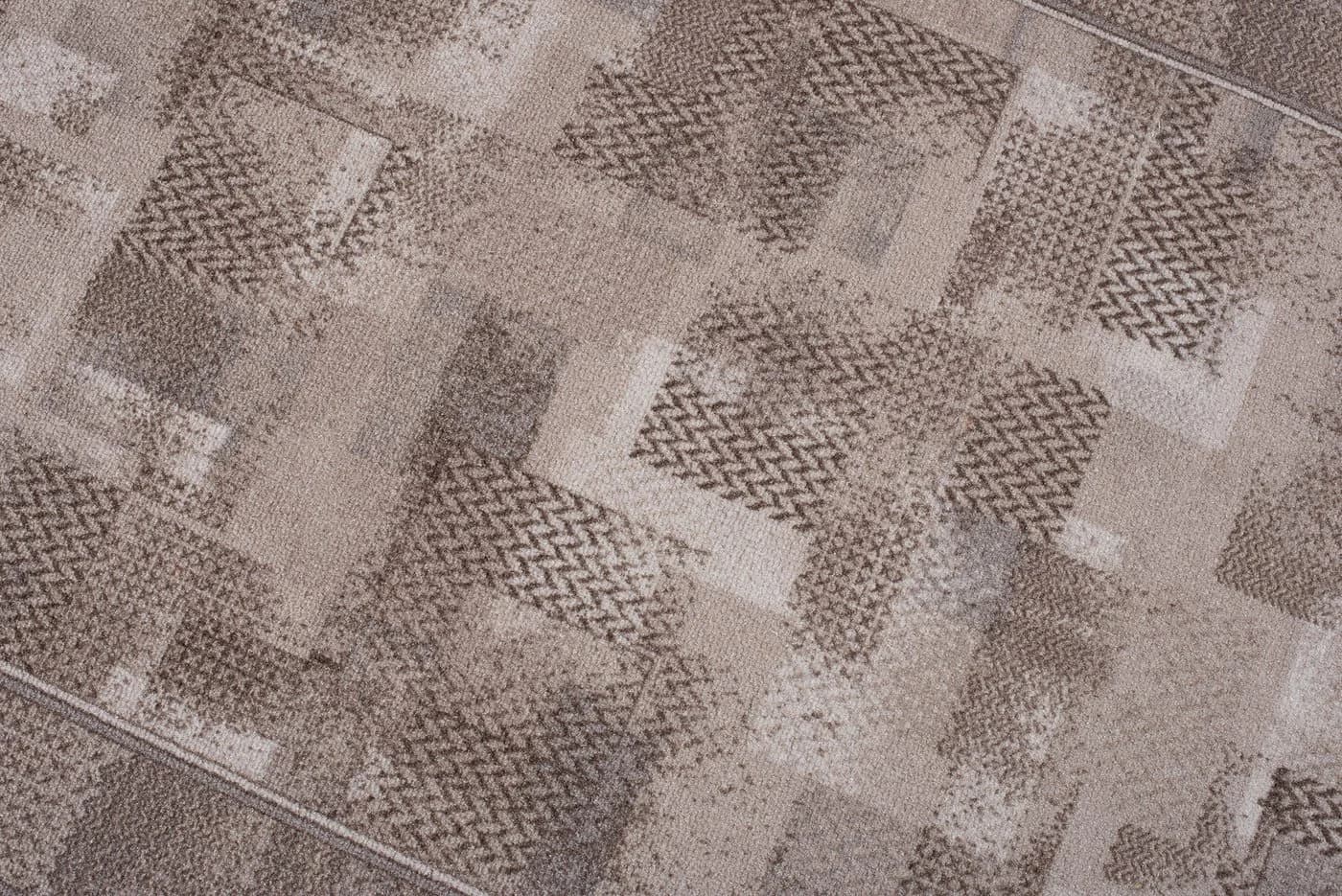 Tapiso Antirutsch-Läufer Meterware Grau Beige Nylon Kurzflor - Bild 3