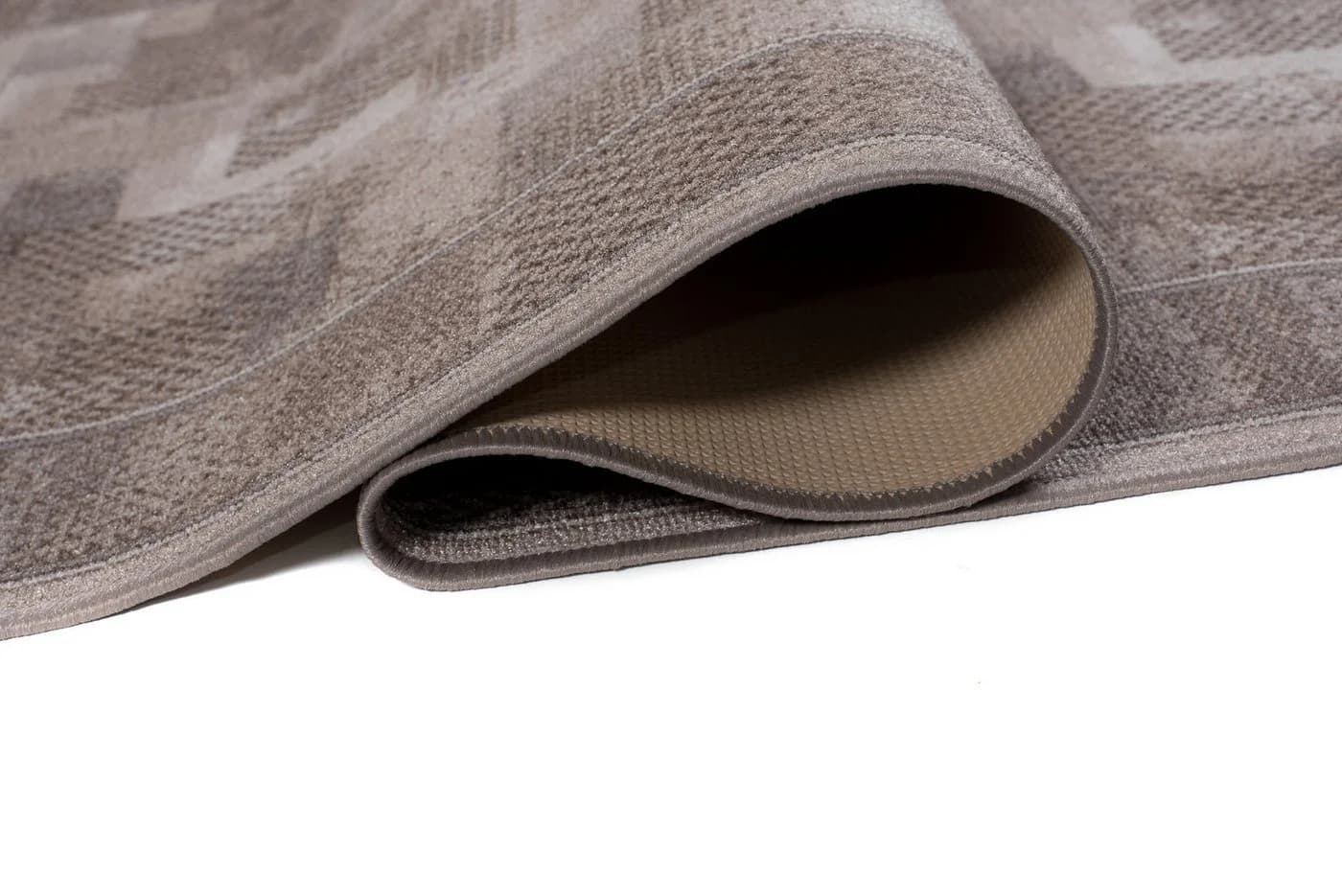 Tapiso Antirutsch-Läufer Meterware Grau Beige Nylon Kurzflor - Bild 5