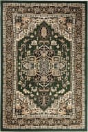 Mazovia Orientteppich EUFRAT Orientalisch Blumenmuster Kurzflor Grün/Schwarz Bild 1