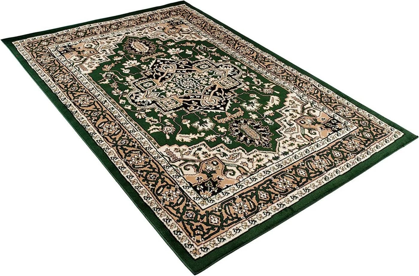 Mazovia Orientteppich EUFRAT Orientalisch Blumenmuster Kurzflor Grün/Schwarz - Bild 5