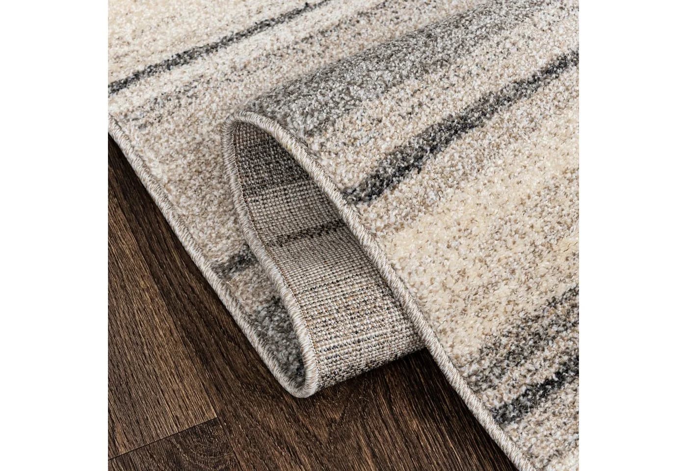 Mazovia Läufer Beige Modern Kurzflor 100x100 cm - Bild 4