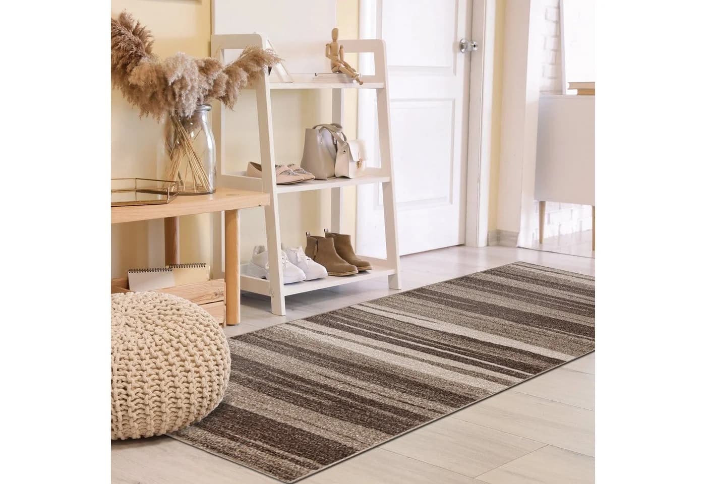 Mazovia Läufer Flurläufer Modern für Vorzimmer, Küche - Beige, 70 x 100 cm, Kurzflor, Meterware, Höhe 10 mm