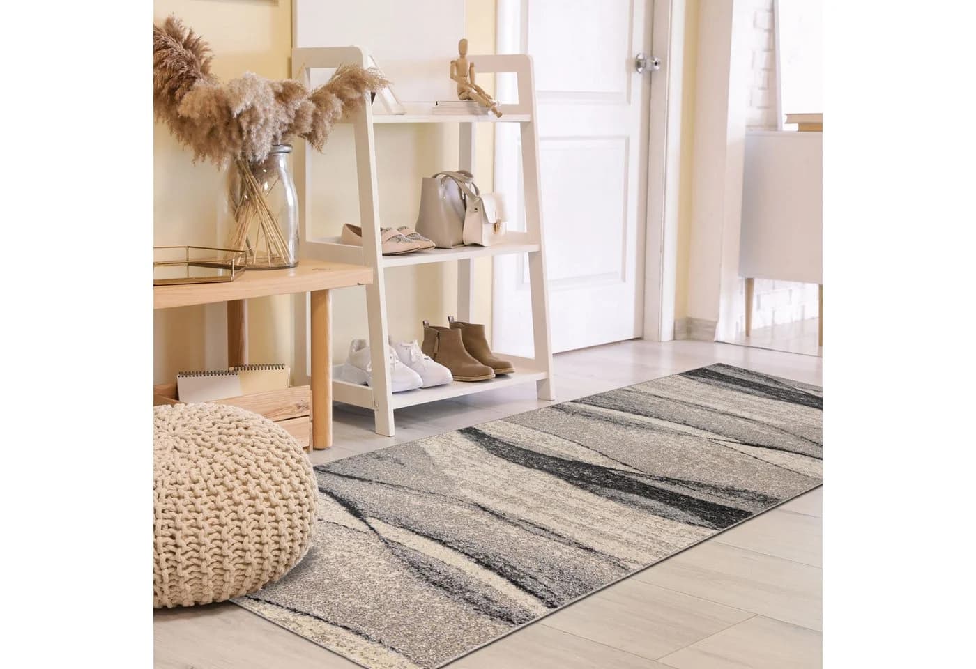 Mazovia Läufer Modern Abstrakt Beige Creme