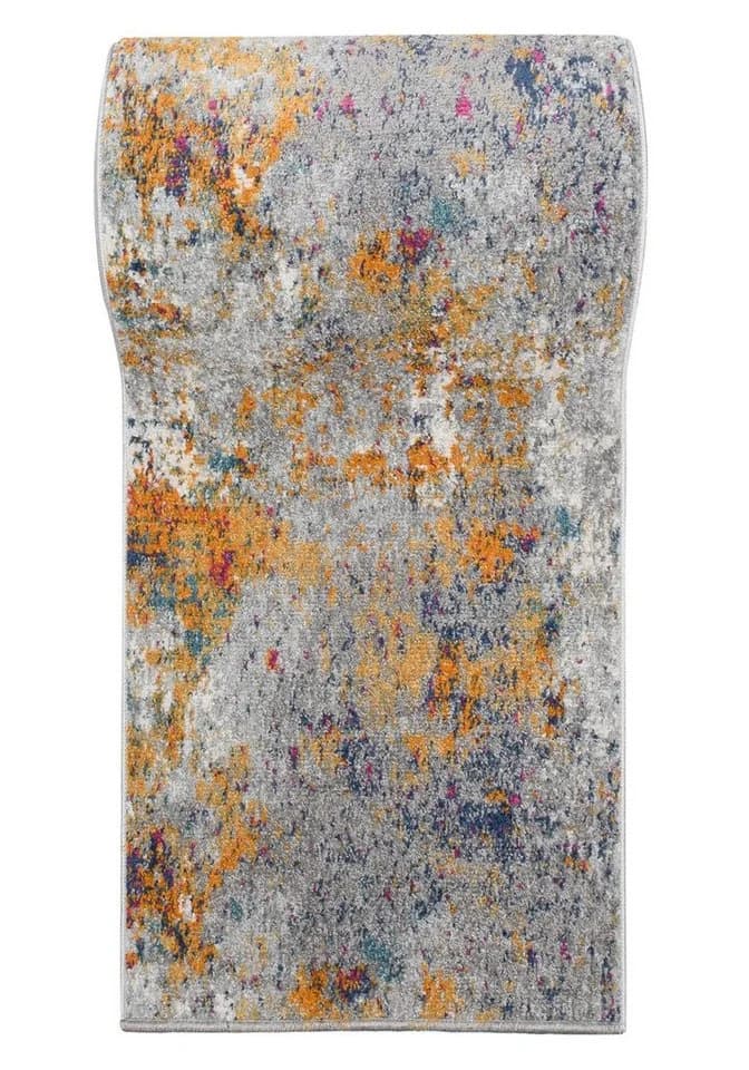 Mazovia Flurläufer Modern Kurzflor Grau/Gelb - Bild 2