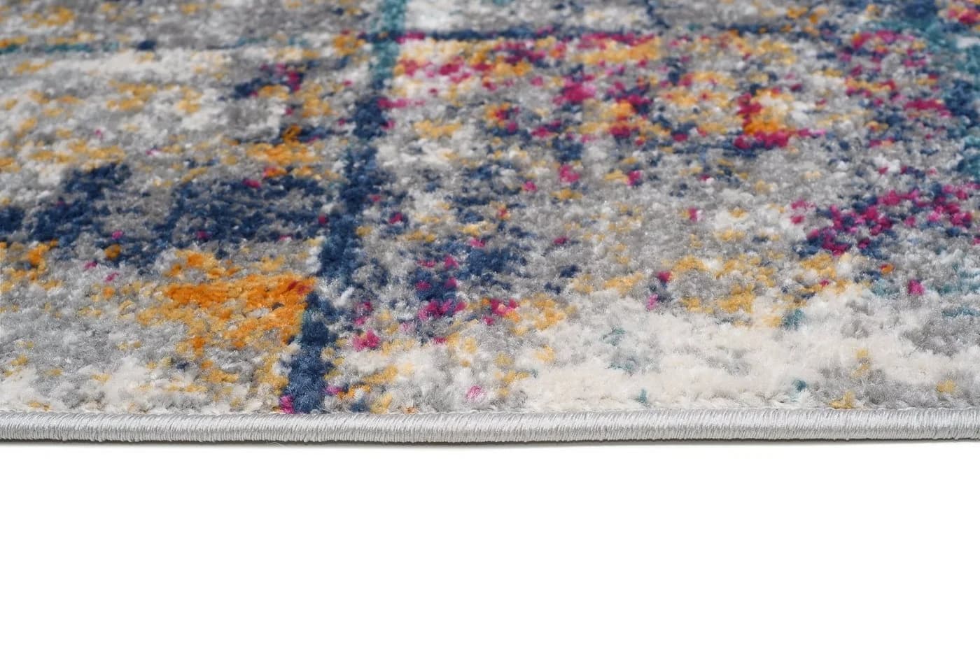 Mazovia Teppichläufer Modern Abstrakt Grau Gelb Kurzflor - Bild 4