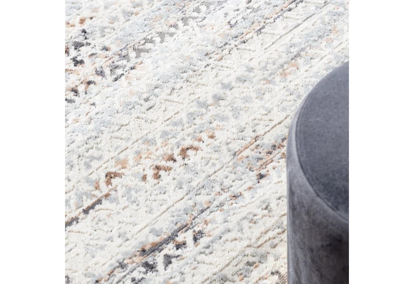 Mazovia Läufer Modern Abstrakt Grau Beige Kurzflor - Bild 3
