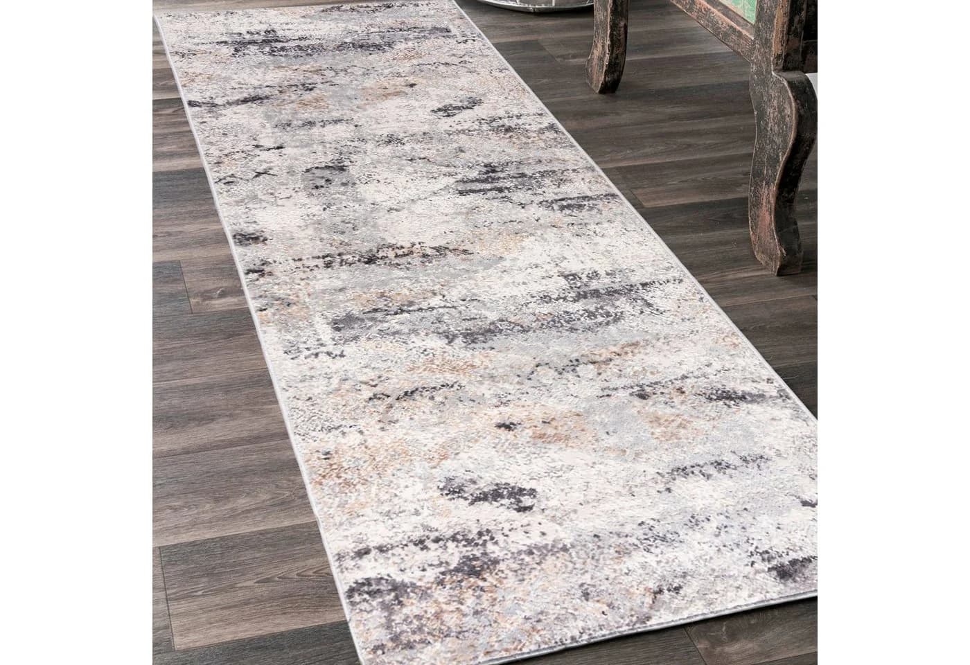 Mazovia Läufer Portland Modern Vintage Beige Grau Kurzflor