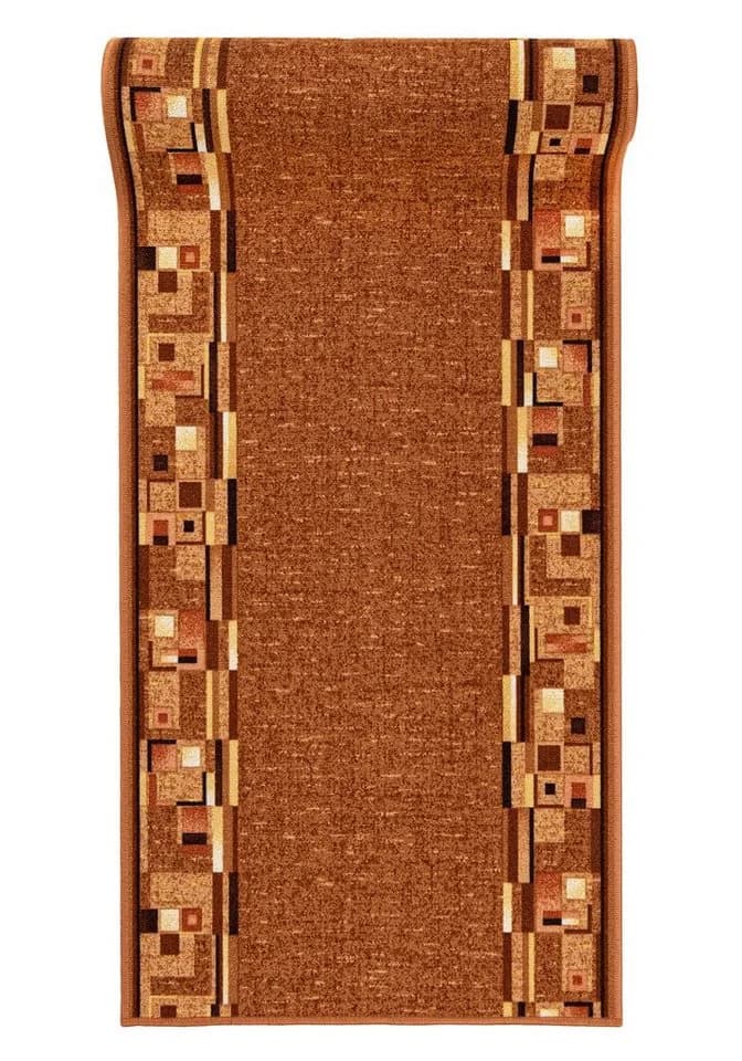 Mazovia Läufer Teppichläufer Brücke Beige 67 x 100 cm Kurzflor Rutschfest Meterware - Bild 2