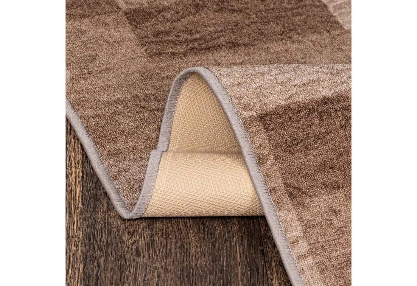 Mazovia Teppichläufer Beige Rutschfest Meterware Kurzflor - Bild 4