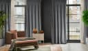 Design91 Samtvorhänge Wohnzimmer Schlafzimmer Blickdicht Ösen Velours Velvet, Kräuselband Bild 1