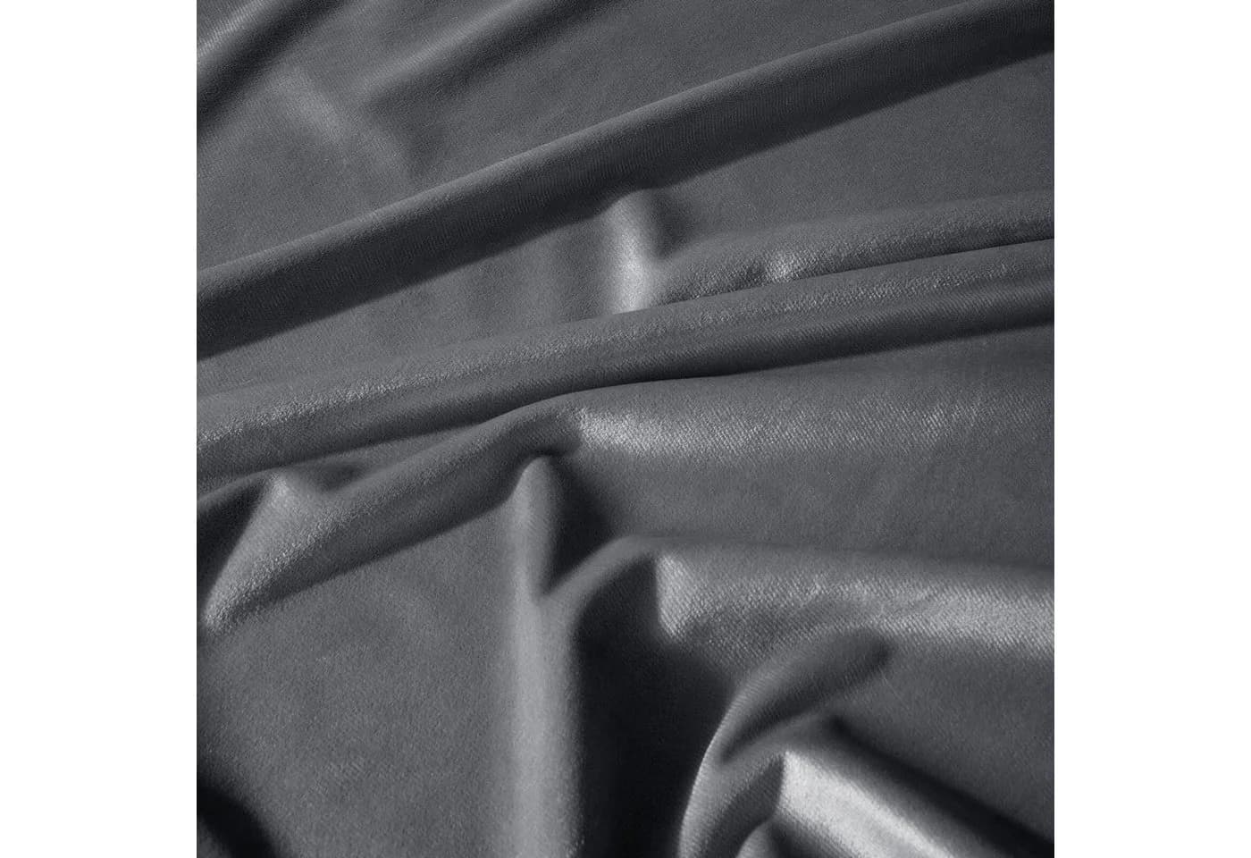 Design91 Samtvorhänge Wohnzimmer Schlafzimmer Blickdicht Ösen Velours Velvet, Kräuselband - Bild 4