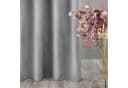 Design91 Samtvorhang Silber 140x250 cm Ösen blickdicht Bild 4