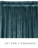 Eurofirany Samtvorhang VELVET 2er-Set Marine Kräuselband Bild 4