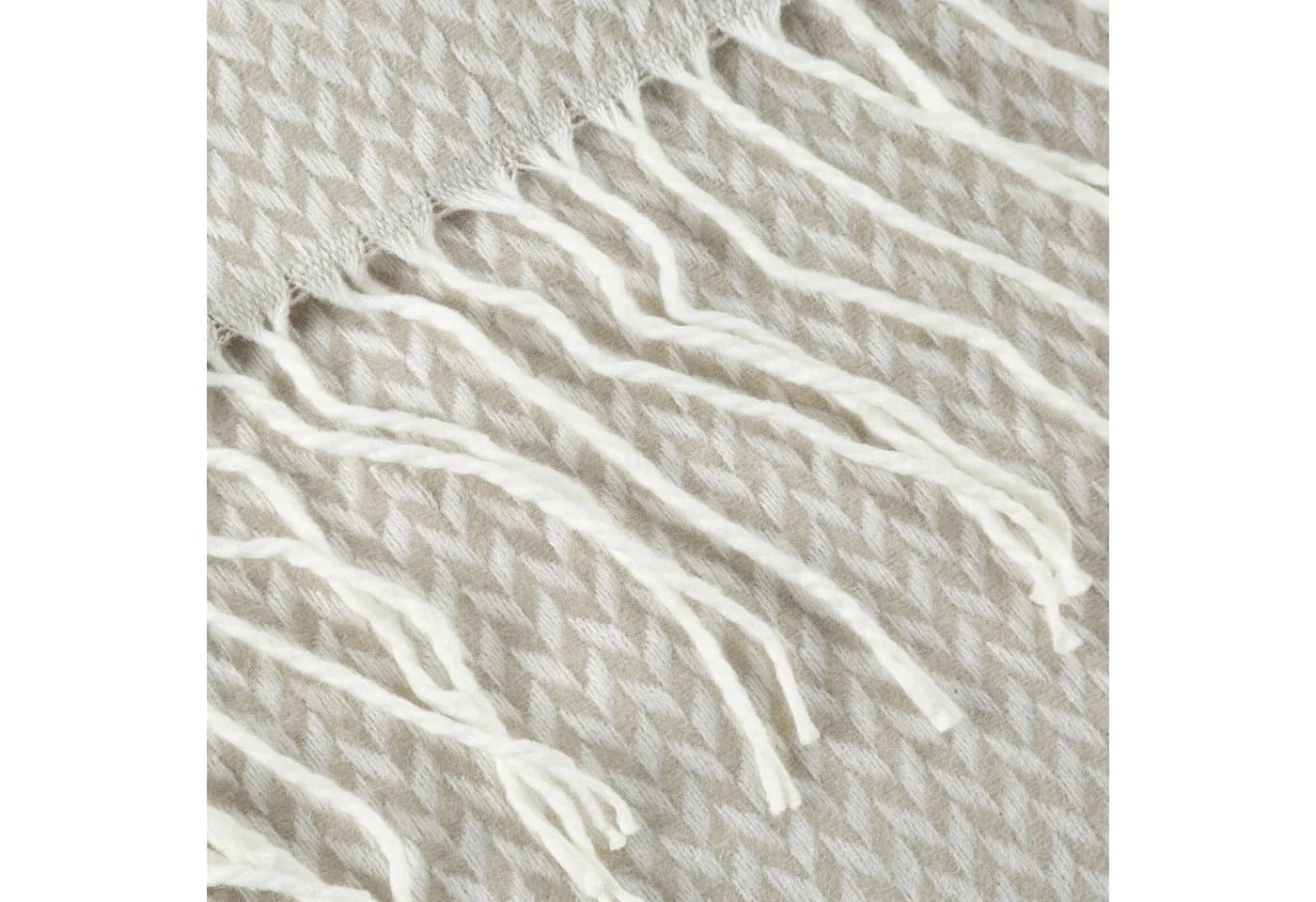 Eurofirany Wohndecke Acryl mit Fransen Beige/Grau - Bild 3