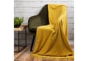 Eurofirany Wohndecke ACRYL Gelb Chenille mit Fransen Bild 1