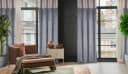 Design91 Vorhang AGNES Grau Samt blickdicht mit Ösen Bild 5