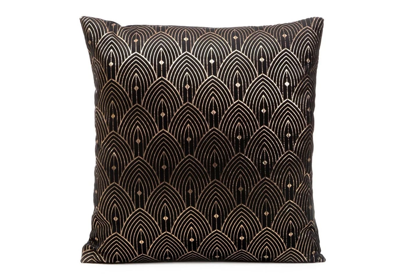 Design91 Kissenbezug AGNES Schwarz mit Goldenem Muster - Bild 2
