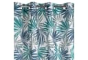 Design91 Vorhang Dschungelmuster Blau Blickdicht Ösenschal Bild 2