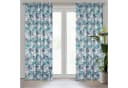 Design91 Vorhang Dschungelmuster Blau Blickdicht Ösenschal Bild 5