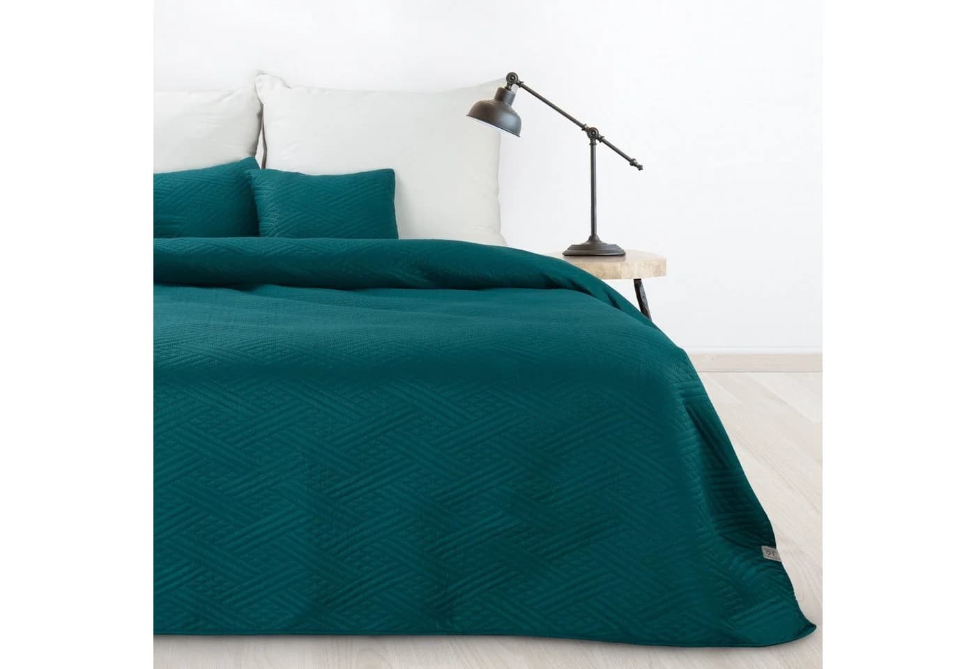 Design91 Tagesdecke SET mit 2 Kissenbezüge 40x40 cm Dunkelblau