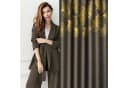 Eurofirany Vorhang 140x250 cm Blickdicht Ösen Ginko Muster Satin Gold Bild 1