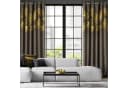 Eurofirany Vorhang 140x250 cm Blickdicht Ösen Ginko Muster Satin Gold Bild 4