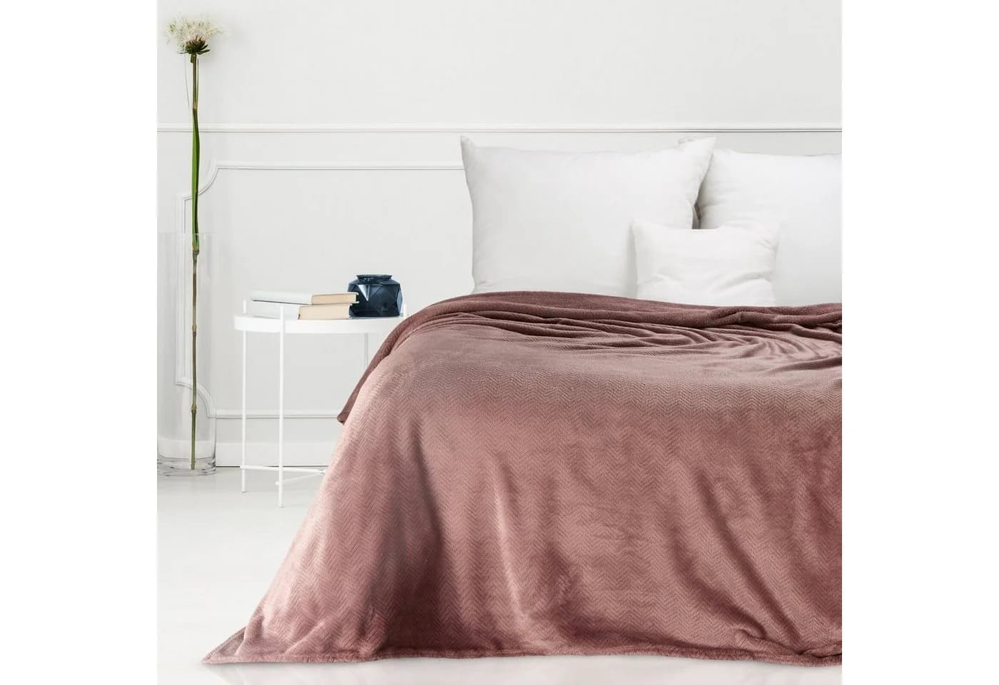 Design91 Wohndecke CINDY5 Mikrofaser Kuscheldecke Kaminrot