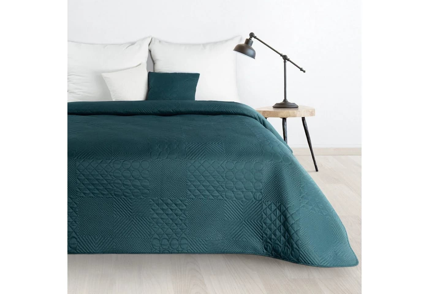 Design91 Bettüberwurf Zweiseitige Decke Dunkelblau Modern Polyester - Bild 2