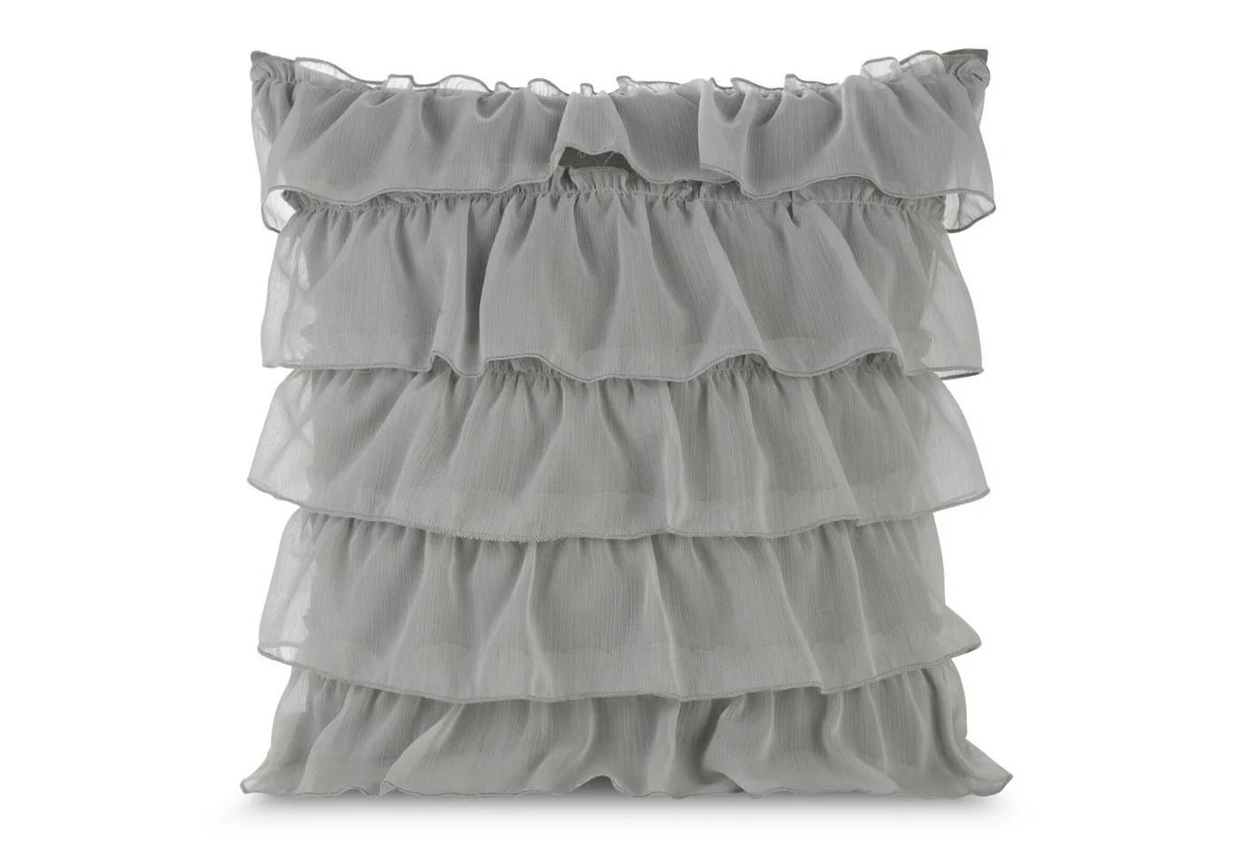Eurofirany Dekokissen DAISY 45x45 cm Schwarz/Silber mit Rüschen - Bild 3