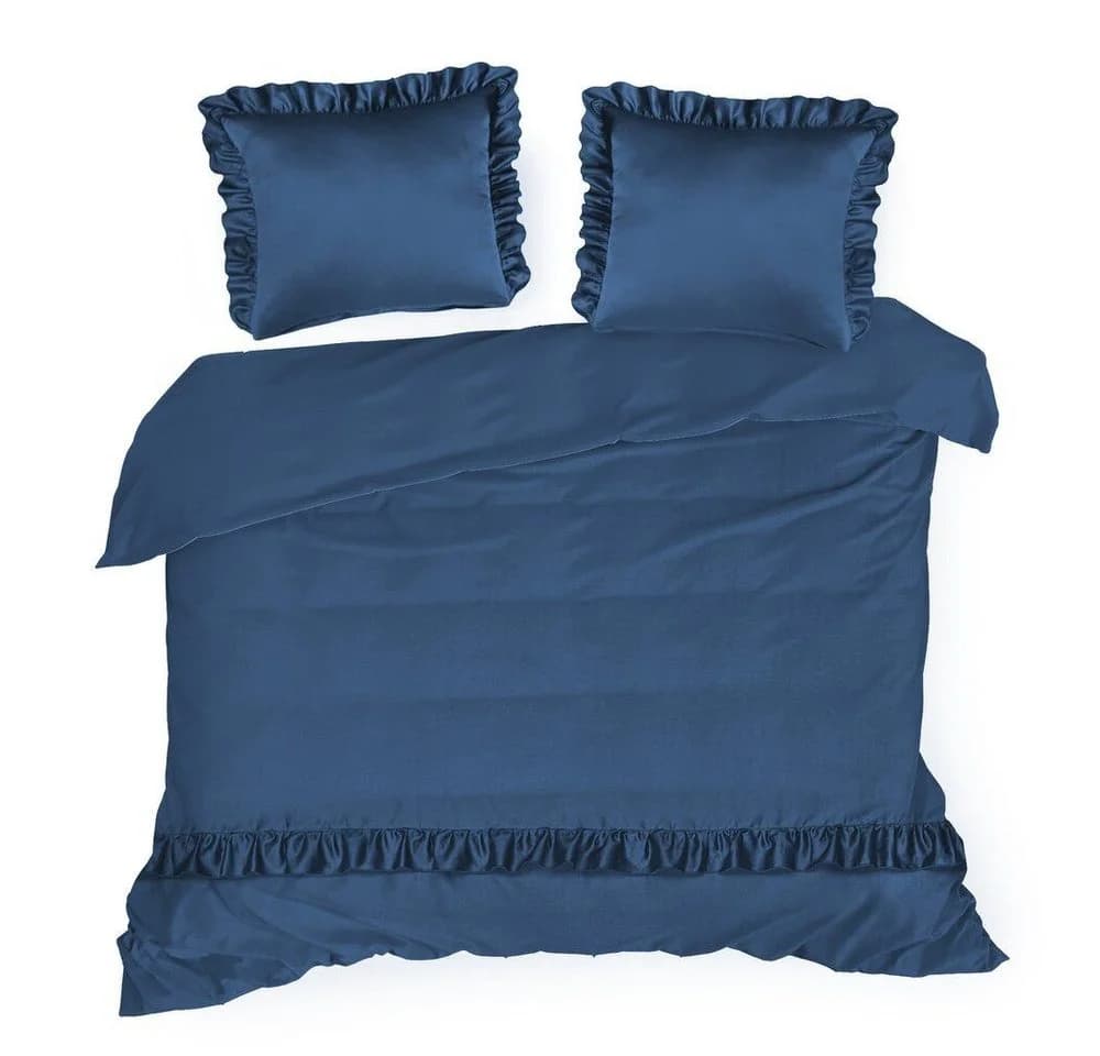 Eurofirany Bettwäsche VENUS 3-teilig 100% Makosatin Blau - Bild 2