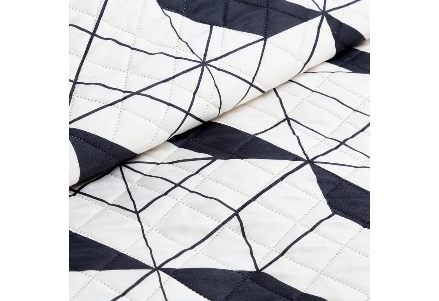 Design91 Bettüberwurf GEO Gemusterte Allzweckdecke Mikrofaser Grau Schwarz Weiß - Bild 5