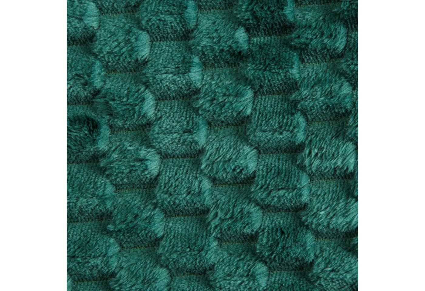 Design91 Wohndecke CINDY6 Waffelmuster Grün Mikrofaser - Bild 4