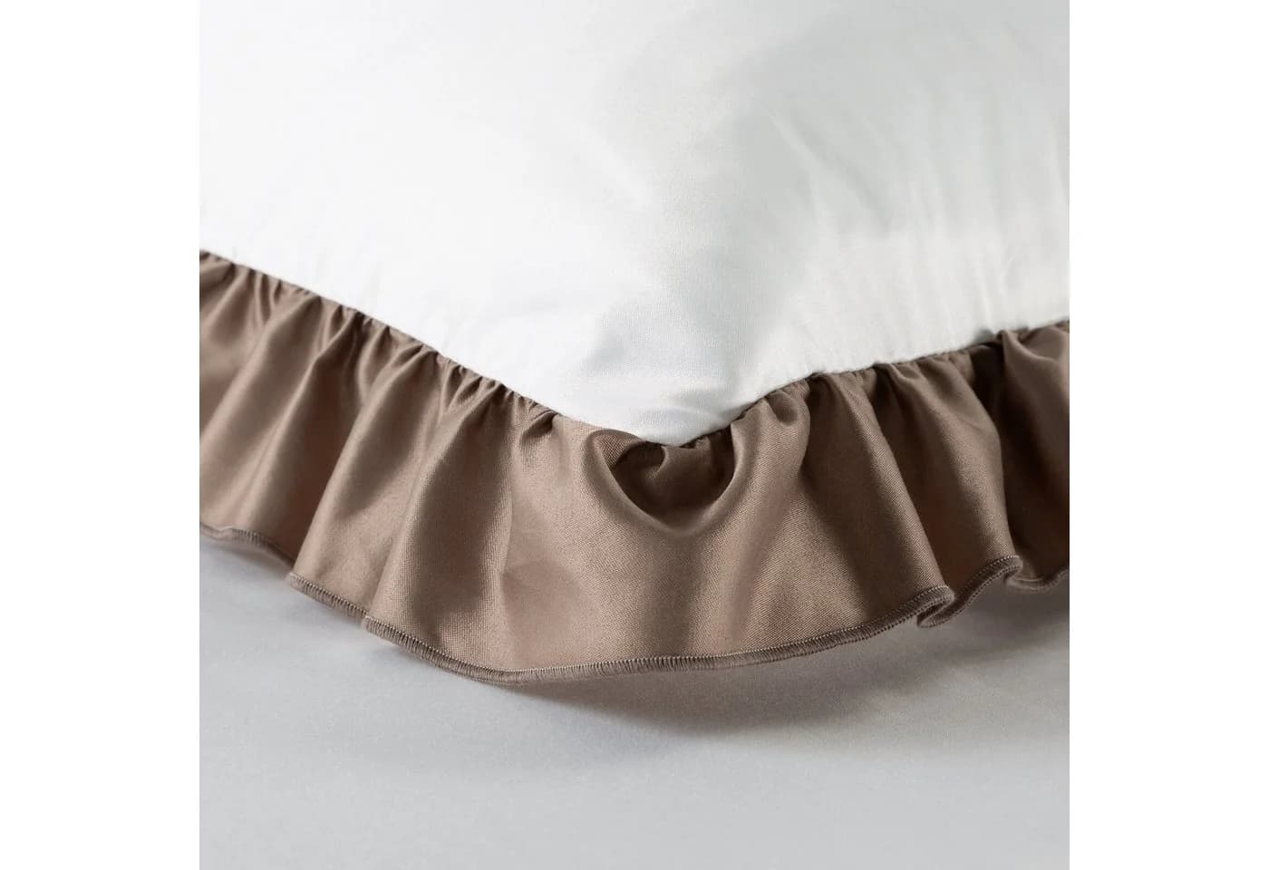 Eurofirany Bettwäsche LAURA ELIZA 3-teilig Satin Weiß/Braun - Bild 3