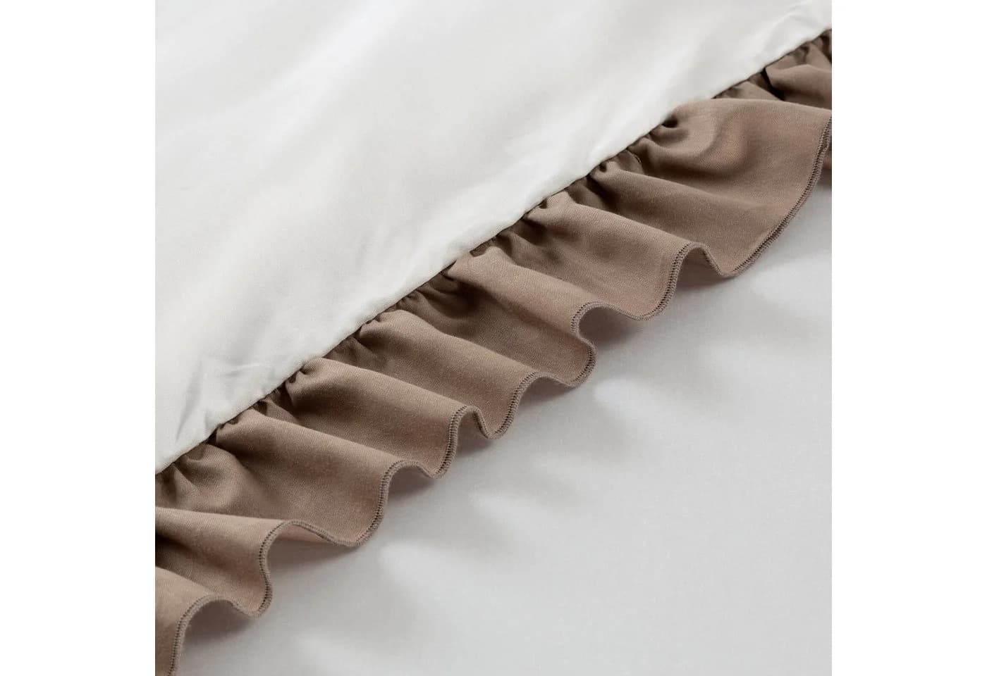 Eurofirany Bettwäsche LAURA ELIZA 3-teilig Satin Weiß/Braun - Bild 4