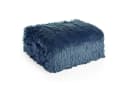 Design91 Wohndecke TIFANY Flauschig Kunstfell Dunkelblau Bild 2