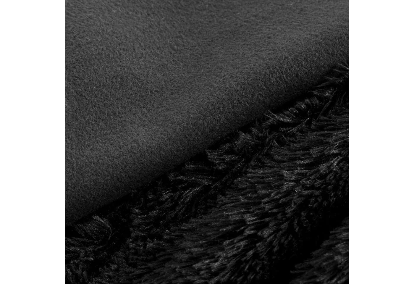 Design91 Wohndecke TIFANY Flauschig Schwarz Kunstfell - Bild 3