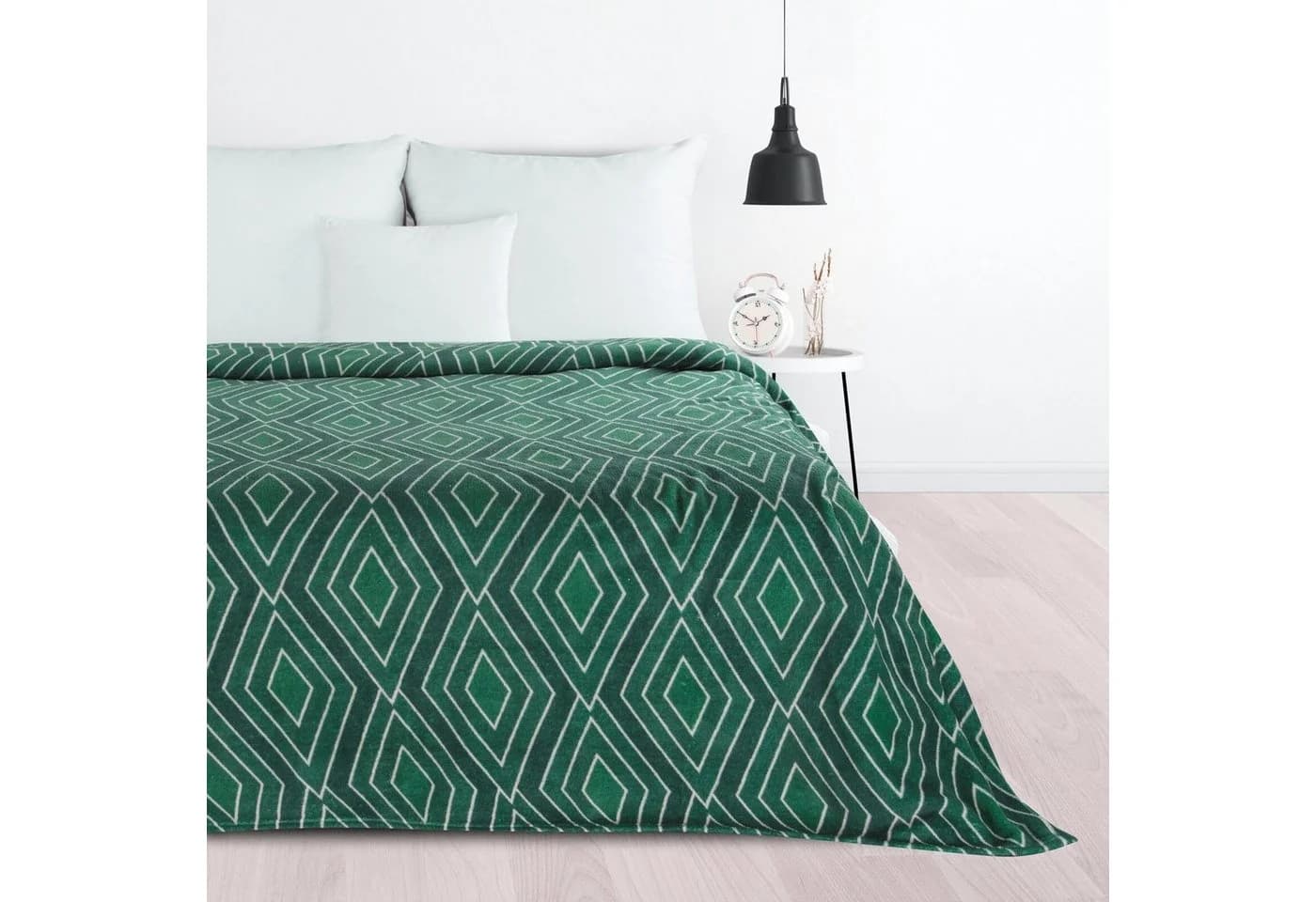 Design91 Wohndecke 150x200 cm Fleecedecke Geometrisch Botanisch
