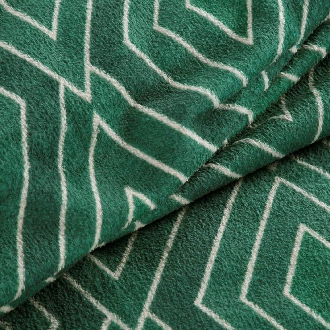 Design91 Wohndecke 150x200 cm Fleecedecke Geometrisch Botanisch - Bild 3